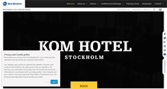 Desktop Screenshot of komhotel.se